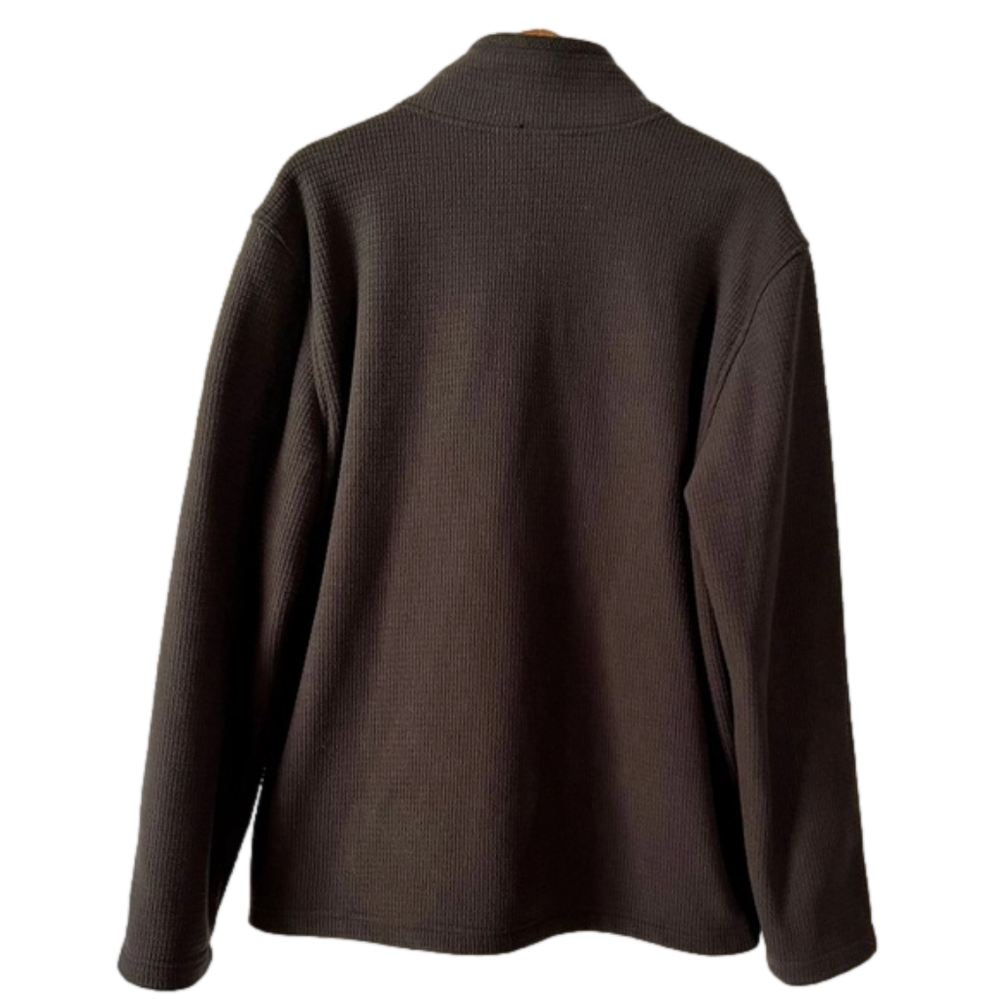 FREE COUNTRY Grid Fleece Jacket Men’s Size L (42-44) Deep Charcoal Gray - Picture 2 of 3